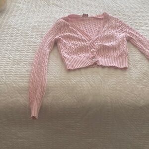 Pink button sweater small ,for $8